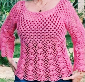 hermosa blusa para dama a crochet