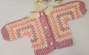 hermoso abrigo para niño a crochet